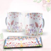 Caneca com tema floral Caneca com tema floral