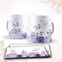 Caneca com tema floral