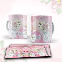 Caneca com tema floral