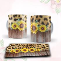 Caneca com tema floral