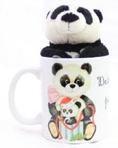 Caneca com Ursinho Urso Pelúcia Panda - Natal Casa do Urso