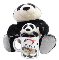 Caneca Com Ursinhos De Pelúcia Panda Presente Natal
