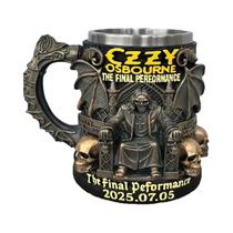 Caneca Comemorativa De Halloween Masculina 3D Caveira Ozzy Osbourne the Final Performance Copo De