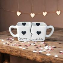 Caneca Conexao Perfeita Dupla Dia dos Namorados Amor - HP Decor