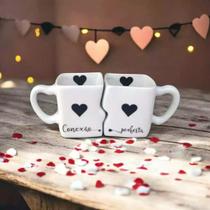 Caneca Conexao Perfeita Dupla Dia dos Namorados Decoracao PRETA Caneca Conexao Perfeita Dupla Dia dos Namorados Decoracao PRETA