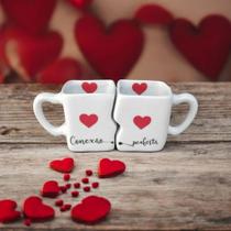 Caneca Conexao Perfeita Dupla Dia dos Namorados VERMELHO - HP Decor
