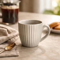 Caneca Cônica Cerâmica 210ml Fosca Lótus para Café Chá Design Moderno Caneca Cônica Cerâmica 210ml Fosca Lótus para Café Chá Design Moderno