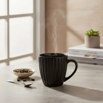 Caneca Cônica Cerâmica 210ml Fosca Lótus para Café Chá Design Moderno Caneca Cônica Cerâmica 210ml Fosca Lótus para Café Chá Design Moderno