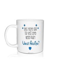 Caneca Convite Personalizada Você Aceita - Para Pajem - Krystalon