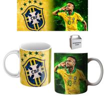 Caneca Copa Do Mundo Brasil Neymar Hexa Porcelana 325ml Caneca Copa Do Mundo Brasil Neymar Hexa Porcelana 325ml