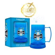 Caneca Copo Gel 300ml Térmica Chopp Cerveja Time Clube Escudo Grêmio Azul Oficial Selo