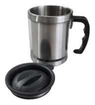 Caneca Copo Inox Com Tampa E Alça