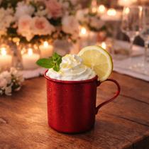 Caneca Copo Moscow Mule Alumínio Vermelha 250ml