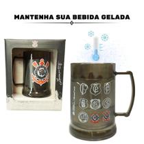 Caneca Copo Preto Gel 300Ml Isolante Térmico Chopp Cerveja