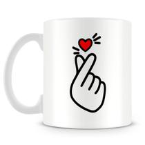 Caneca Coração K-pop Personalizada de Porcelana Caneca Coração K-pop Personalizada de Porcelana