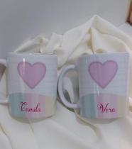 Caneca Coração Personalizada Porcelana Amor - Mundi