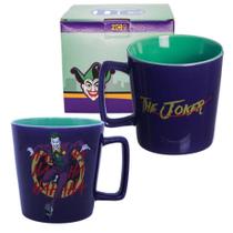 Caneca Coringa The Joker Cerâmica Alça Quadrada 400Ml Oficial DC Comics - Zona Criativa