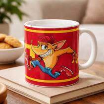 Caneca Crash Bandicoot Tawna Dr. Neo Periwinkl Uka Coco Branco Crash Bandicoot 5