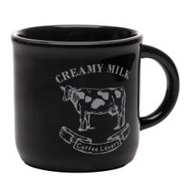 Caneca Creamy Milk Lyor 180ml Preta Cerâmica