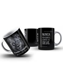 Caneca Cristã Leão De Judá 325ml Nunca Foi Sorte Sempre Deus Caneca Cristã Leão De Judá 325ml Nunca Foi Sorte Sempre Deus
