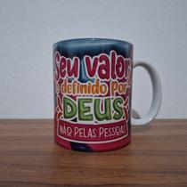 Caneca Cristã Seu Valor É Definido Por Deus Caneca Cristã Seu Valor É Definido Por Deus