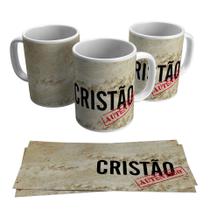 Caneca Cristão Autêntico Evangélico Católico Jesus 325ml