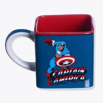 Caneca Cubo Capitão América Clássico Oficial Zona Criativa - 10024480