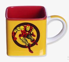 Caneca Cubo Cerâmica Marvel Homem de Ferro Iron Man 300 ml - Zona Criativa