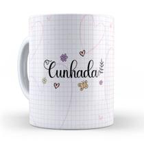 Caneca Cunhada 325ml Caneca Branca Personalizada Cursos