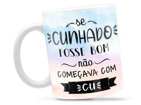Caneca Cunhado Divertida Porcelana Xícara 325ml + Caixa Presente