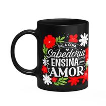 Caneca da Professora - Ensina com amor - preta M2 Caneca da Professora - Ensina com amor - preta M2