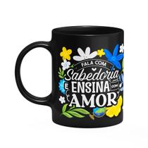 Caneca da Professora - Ensina com amor - preta M3 Caneca da Professora - Ensina com amor - preta M3