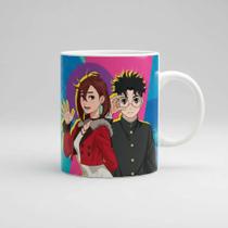 Caneca Dandadan Turbo Granny Ken Takakura Momo Ayase Branco Ken Momo Caneca Dandadan Turbo Granny Ken Takakura Momo Ayase Branco Ken Momo