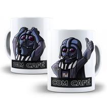 Caneca Darth Vader Star Wars Com Café Sem Café Porcelana Caneca Darth Vader Star Wars Com Café Sem Café Porcelana