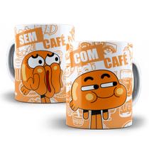 Caneca Darwin Gumball Desenho Com Café Sem Café Caneca Darwin Gumball Desenho Com Café Sem Café