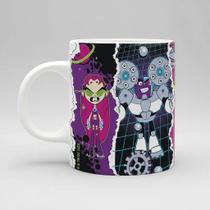 Caneca Dc Superman Flash Shazam Batman Coringa Arlequina Branco Jovens Titãs 2