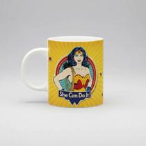 Caneca Dc Superman Flash Shazam Batman Coringa Arlequina Branco Mulher-maravilha 2