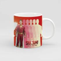 Caneca Dc Superman Flash Shazam Batman Coringa Arlequina Branco Shazam