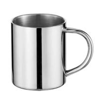 Caneca De Aço Inoxidável 200/300/400ML Com Tampa, Copo De Água Antiescaldante De Camada Dupla Para