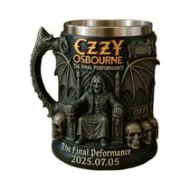 Caneca De Aço Inoxidável 3D Com Crânio Ozzy Osbourne, Caneca Comemorativa De Halloween Para Água,