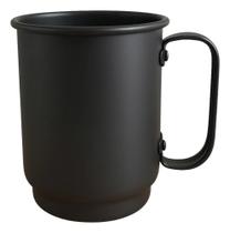 Caneca De Alumínio 350ml Lisa - Preto fosco Caneca De Alumínio 350ml Lisa - Preto fosco