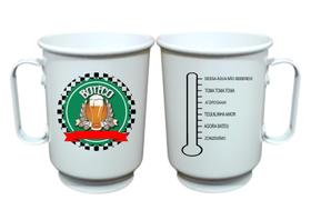 Caneca de Alumínio Branca Personalizada 600ml - Boteco - 01unid