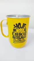 Caneca de Alumínio cor amarelo Caneca de Alumínio cor amarelo