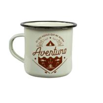 Caneca De Alumínio Esmaltada Branco - Guepardo