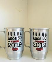 Caneca de alumínio estampas variadas, 350ml Caneca de alumínio estampas variadas, 350ml