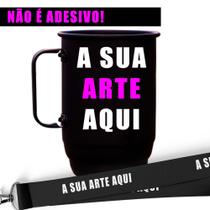 Caneca de aluminio personalizada 500ml com tirante personalizado Caneca de aluminio personalizada 500ml com tirante personalizado
