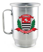 Caneca De Aluminio Policia Civil Policial Brasão Tira Delta
