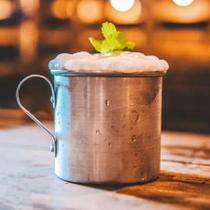 Caneca de Aluminio Polido 370ml Para Agua Cha Cafe Leite Casa Cozinha Inox - PANAMI