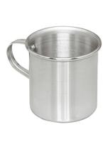 Caneca De Aluminio Polido Resistente com alça 300ml