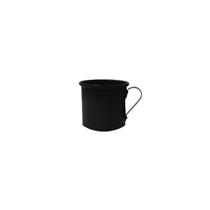 Caneca de Aluminio Preta Mini Xicara Cafe Retro 100ml